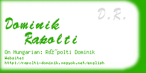 dominik rapolti business card